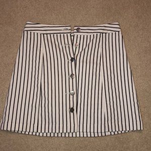 Altars State Striped Jean Skirt